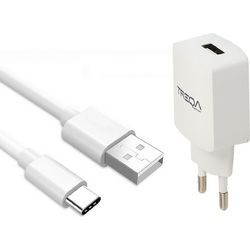 ΦΟΡΤΙΣΤΗΣ TRAVEL 3.1A TYPE-C TREQA 2XUSB CS-221