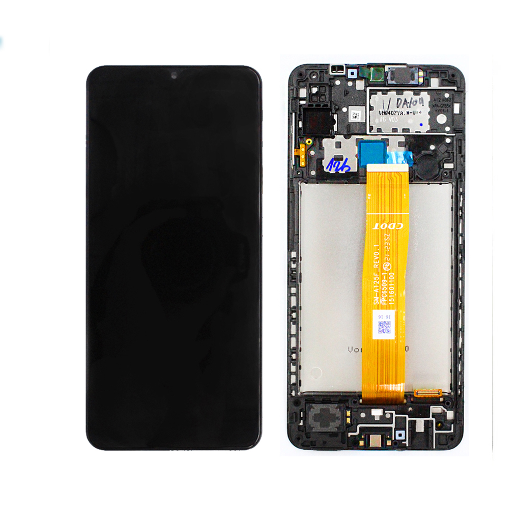 LCD ORIGINAL SAMSUNG A12 A125F BLACK GH82-24491A, 24490A