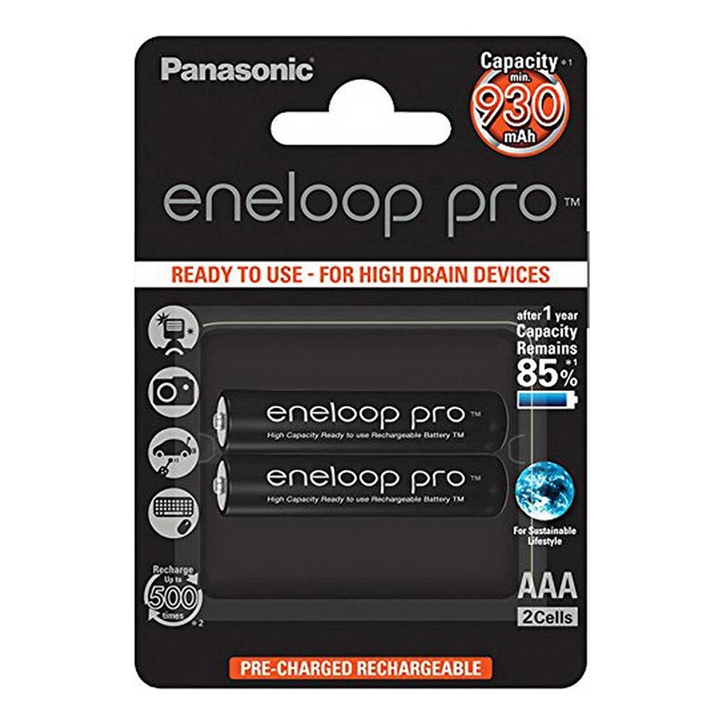 ΜΠΑΤΑΡΙΑ ΕΠΑΝ. PANASONIC ENELOOP PRO MICRO 3A 930mAh (2τεμ)