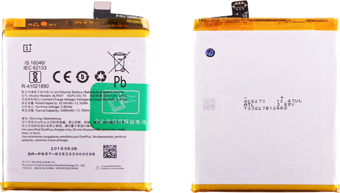 ΜΠΑΤΑΡΙΑ ΓΙΑ ONE PLUS 6 BLP657 3300mAh BULK