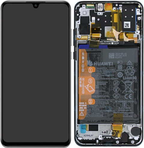 ΟΘΟΝΗ LCD ΜΕ ΜΗΧΑΝΙΣΜΟ ΑΦΗΣ ΓΙΑ HUAWEI P30 LITE BLACK WITH FRAME (USED)