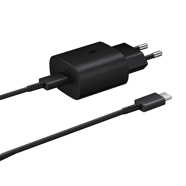 SAMSUNG ΦΟΡΤΙΣΤΗΣ 25W ΜΕ ΘΥΡΑ USB-C ΚΑΙ ΚΑΛΩΔΙΟ TYPE-C OR EP-TA800XBEGWW BLACK