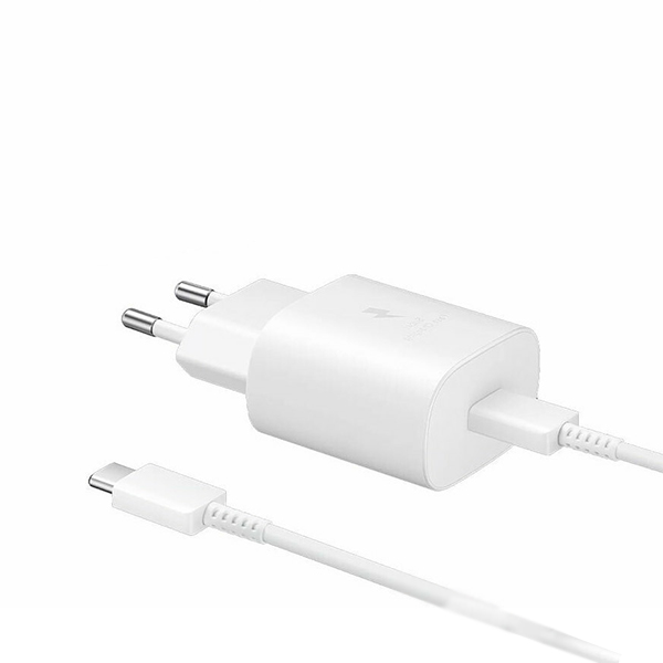 SAMSUNG ΦΟΡΤΙΣΤΗΣ 25W ΜΕ ΘΥΡΑ USB-C ΚΑΙ ΚΑΛΩΔΙΟ TYPE-C ΜΑΥΡΟ OR EP-TA800XWEGWW WHITE