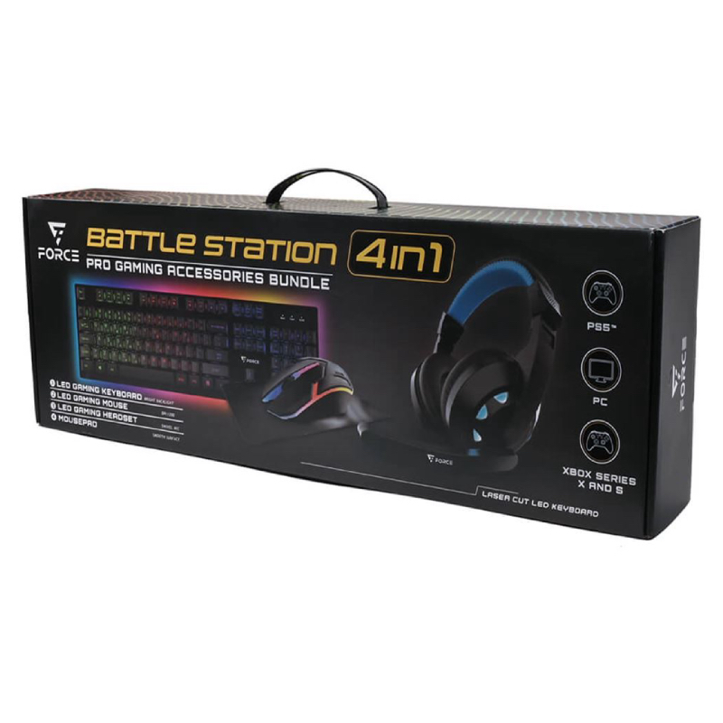 PRO GAMING ACCESSORIES BUNDLE FORCE BATTLE STATION 4 in 1