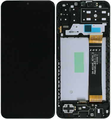 LCD ORIGINAL SAMSUNG A13 2022 SM-A137 BLACK WITH FRAME GH82-29227