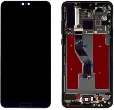 ΟΘΟΝΗ LCD ΜΕ ΜΗΧΑΝΙΣΜΟ ΑΦΗΣ ΓΙΑ HUAWEI P20 PRO SILVER WITH HOUSING