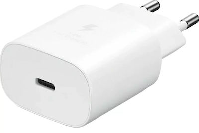 SAMSUNG ΦΟΡΤΙΣΤΗΣ 25W ΜΕ ΘΥΡΑ USB-C OR EP-TA800NBEGEU WHITE