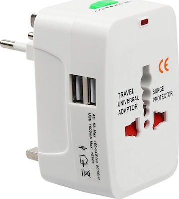 ALL IN ONE UNIVERSAL TRAVEL CHARGER AU UK US EU TYPE-C + 2xUSB