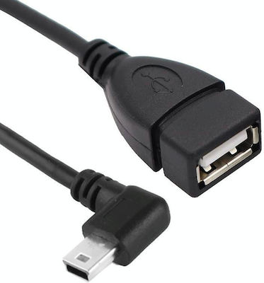 ΚΑΛΩΔΙΟ ADAPTOR USB FEMALE ΣΕ MINI USB 5p MALE 0.10M