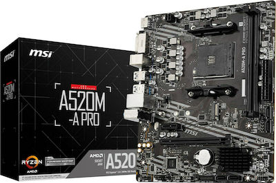 MOTHERBOARD MSI A520M-A PRO MICRO ATX (AM4)