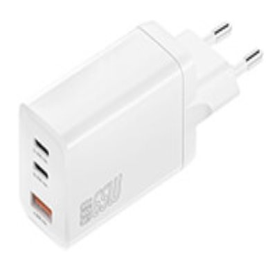 ΚΕΦΑΛΗ ΦΟΡΤΙΣΗΣ 65W TRIO 2xTYPE-C 1xUSB WHITE