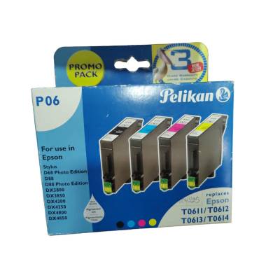 ΣΥΜΒΑΤΟ ΣΕΤ ΜΕΛΑΝΙΑ ΓΙΑ EPSON T0611/T0612/T0613/T0614 PELIKAN