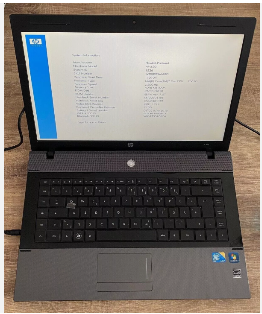 LAPTOP HP 620 USED