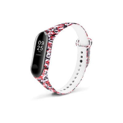 ΛΟΥΡΑΚΙ ΓΙΑ XIAOMI MI BAND 3/4 CAMOUFLAGE RED