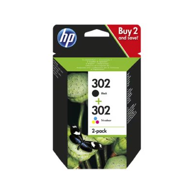 ΜΕΛΑΝΙ ΣΥΜΒΑΤΟ HP 302RXL PACK 15mlBLACK 17ml COLOR