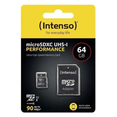 ΜΝΗΜΗ MICRO SD 64GB INTENSO CLASS 10