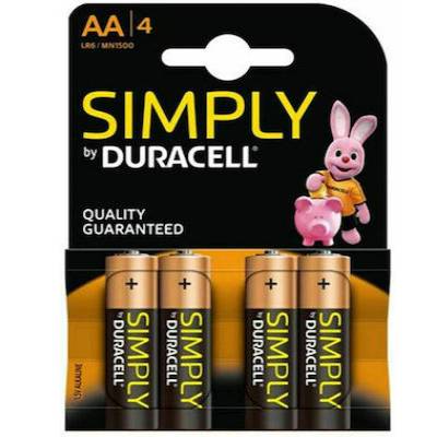 ΜΠΑΤΑΡΙΑ ΑΛΚΑΛΙΚΗ 2A DURACELL LR6 (4/Τεμ) mn1500