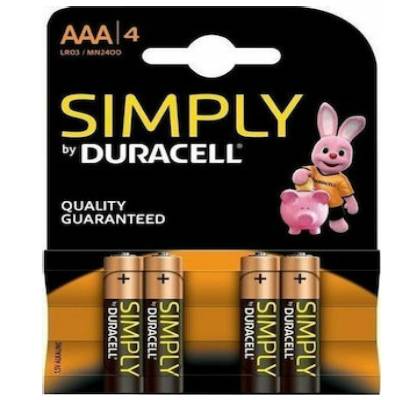 ΜΠΑΤΑΡΙΑ ΑΛΚΑΛΙΚΗ 3A DURACELL LR03 (4/Τεμ) mn2400